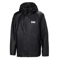 Helly Hansen Juniors & Kids Moss Classic Rain Coat Jacket with Full Rain Protection, 990 Black, Size 16