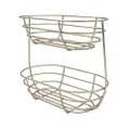 Spectrum Diversified Euro Arched Server Contemporary Stacked, 2-Tier Bowls for Modern Kitchen Counters, Sleek Fruit Basket Stand, Satin Nickel