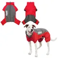 KONG Red Full Coverage Snowsuit for Dogs, Large