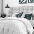 Royal Comfort Quilt Duvet Blanket Silk Touch 360GSM All Seasons Luxury Breathable (White, King Single)