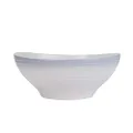 Mikasa Swirl White Serving Bowl with Ombre Grey Band, 9.75 Inch