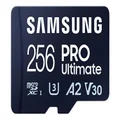 SAMSUNG PRO Ultimate 256GB microSD Memory Card + Adapter, Up to 200 MB/s, 4K UHD, UHS-I, Class 10, U3,V30, A2 for GoPRO Action Cam, DJI Drone, Gaming, Phones, Tablets