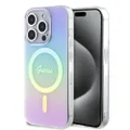 Guess Script Case with MagSafe for iPhone 15 Pro, Iridescent Purple