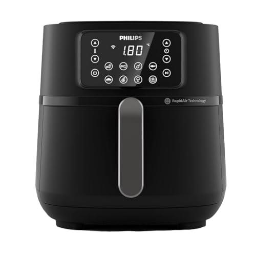 Philips 5000 Series Airfryer XXL, 7.2L (1.4Kg), 16-in-1 Airfryer, Wifi connected, 90% Less fat with Rapid Air Technology, Recipe app, Black (HD9285/90)