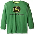 John Deere Big Boys' Long Sleeve Tee, Green Trademark, L(14-16)