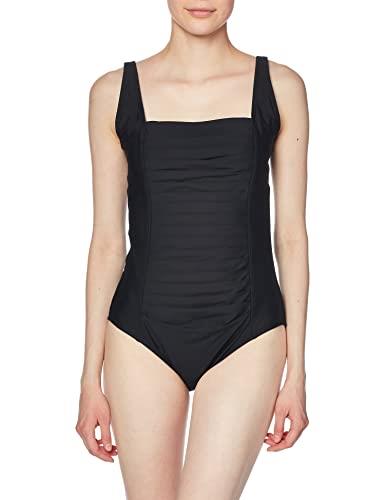 Calvin Klein Women's Standard Swimsuit – Pleated One-Piece Bathing Suit, New Black, 4
