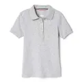 French Toast Girls SA9423 Short Sleeve Interlock Polo Short Sleeve School Uniform Polo Shirt - Gray - XXL (18/20)