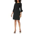 Karl Lagerfeld Paris Women's Tulip Sleeve Sheath Dress, Black, 6