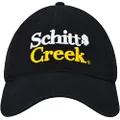 Concept One Schitts Creek Baseball Hat, Adjustable Dad Hat, Black, One Size