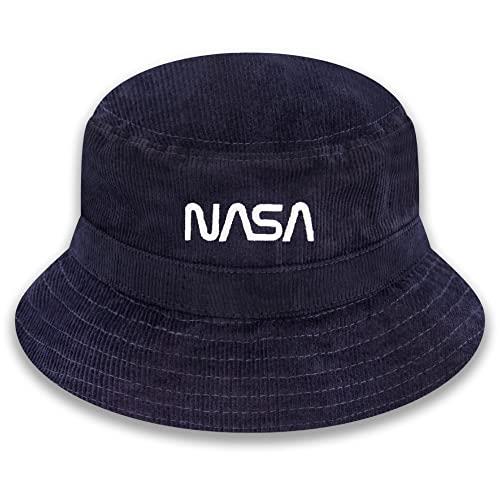 Concept One NASA Logo Bucket Hat, Packable Travel Hat, Wide Brim Summer Hat, Corduroy, Small/Medium, Corduroy, One Size