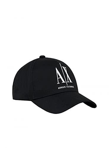 A|X ARMANI EXCHANGE Men's Logo Baseball Hat, Black, One Size