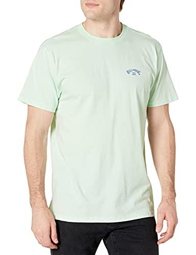 Billabong Men's Classic Short Sleeve Premium Logo Graphic Tee T-Shirt, Arch Seaglass, Small