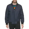 Calvin Klein Men's Winter Coats-Sherpa-Lined Hooded Soft Shell Jacket, Navy, Medium