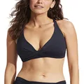 Seafolly Women's Dd Cup Double Wrap Front Bra Bikini Top Swimsuit, Eco Collective True Navy, 12