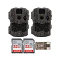 Stealth Cam DS4K Ultimate Camera 32 Megapixel and 4K Video with 32GB SD Card and Card Reader Bundle (2-Pack) (5 Items)