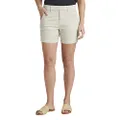 JAG Women's Maddie Mid Rise 5" Pull-on Short, Stone, 8