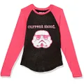 STAR WARS Storm Trooper Long Sleeve Raglan T-Shirt-Girls 4-16, Pink/Black, 10-12