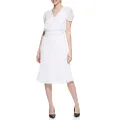 Karl Lagerfeld Paris Women's Hammered Crepe Logo Maxi, Soft White, 8