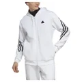 adidas Sportswear Future Icons 3-Stripes Full-Zip Hoodie, White, 2XL