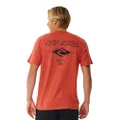 Rip Curl Men's Fade Out Icon Tee, Spiced Rum, Large