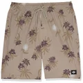 Rip Curl Men's Sun Razed Floral Volley 17-Inch Boardshorts, Taupe, XX-Large