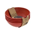EVO Sustainable Goods Dinnerware Bowl Set, 24 oz, Red