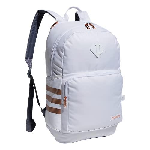adidas Classic 3s 4 Backpack, White/Onix Grey/Rose Gold, One Size, Classic 3s 4 Backpack