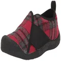 KEEN Women's Howser Wrap Casual Slipper, Red Plaid/Black, 5