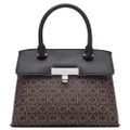 Calvin Klein Becky Top Handle Mini Bag Crossbody, Brown/Khaki/Black, One Size