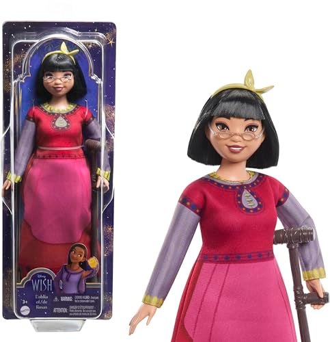 Mattel Disney's Wish Dahlia of Rosas Posable Fashion Doll, Including Removable Clothes and Accessories