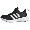 adidas Sportswear Fortarun 2.0 Cloudfoam Elastic Lace Top Strap Kids' Shoes, Core Black/Cloud White/Core Black, 12K