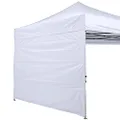 ABCCANOPY Outdoor Gazebo Walls 3M Sun Shade Wall for 3x3 Tent Straight Leg Pop up Gazebo,3M Gazebo Side Walls kit (1 Panel) with Truss Straps, (White)