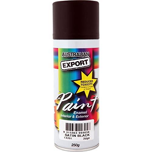 Australian Export Paint Spray 250 g, Black Satin