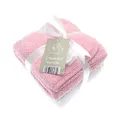 2 Soft White Elli and Raff Baby Hooded Bath Time Towel 100% Cotton Baby Gift (Pink)