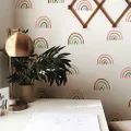 RoomMates RMK4582SCS Retro Rainbow Peel and Stick Wall Decals,Pink, Mustard, Blue, Teal, Brown