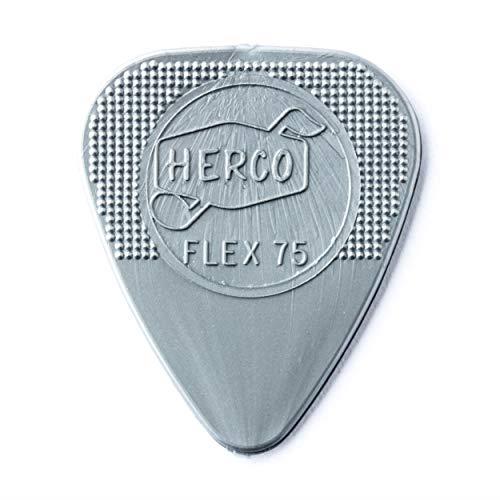 Herco® HE211 Flex 75 Nylon Flat Picks, Silver, Heavy, 100/Bag