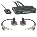 Lindy 2 Port VGA USB 2.0 and Audio Cable KVM Switch