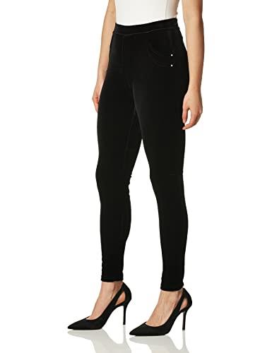 Calvin Klein Women's Stretch Velvet Pant, Black, S