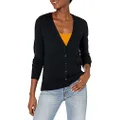Amazon Essentials Women's Lightweight Vee Cardigan Sweater (Available in Plus Size), Black, X-Large