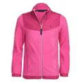 Nautica Girls' Full-Zip Fleece Jacket, Signature Logo Design, Lightweight & Wind Resistant, Rose, 12-14
