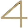 Distinctions by Hillman 843204 5-Inch Floating Mount House Polished Brass, Number 4