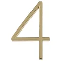 Distinctions by Hillman 843204 5-Inch Floating Mount House Polished Brass, Number 4