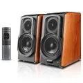 Edifier S1000W WiFi Audiophile Active Bookshelf 2.0 Speakers, Wireless Hi-Fi Speaker System, Compatible with Alexa, Supports AirPlay 2, Spotify Connect, Bluetooth/Optical/RCA x 2/Coaxial - Pair