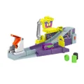 Fisher-Price DC Batwheels Toy Car Playset, Legion of Zoom Launching HQ with Ramp and Launcher Plus Prank The Joker Van, Ages 3 and Above Years