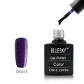 Bluesky Extreme Fantasy Gel Nail Polish 10 ml, Dark Purple Glitter