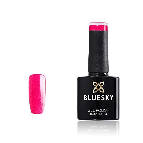 Bluesky Tender Kiss Gel Nail Polish 10 ml, Bright Pink Glitter