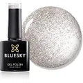 Bluesky Safety Pin Gel Nail Polish 10 ml, Silver Glitter