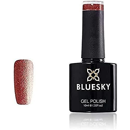 Bluesky SJ11 UV/Gel Nail Polish 10 ml, Salmon Pink Fine Glitter