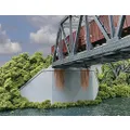 Walthers SceneMaster Cornerstone HO Scale Model Double-Track Railroad Bridge Concrete Abutment 2 Pack