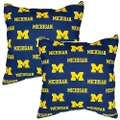 College Covers Pair Decorative Pillow, 16 in x 16 in, Michigan Wolverines 2 Count
